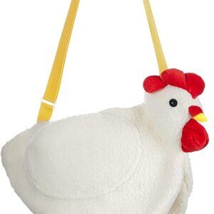 Chicken Hen Purse Bag Fluffy Shoulder Handbag Cute Funny Animal Gift for Christm